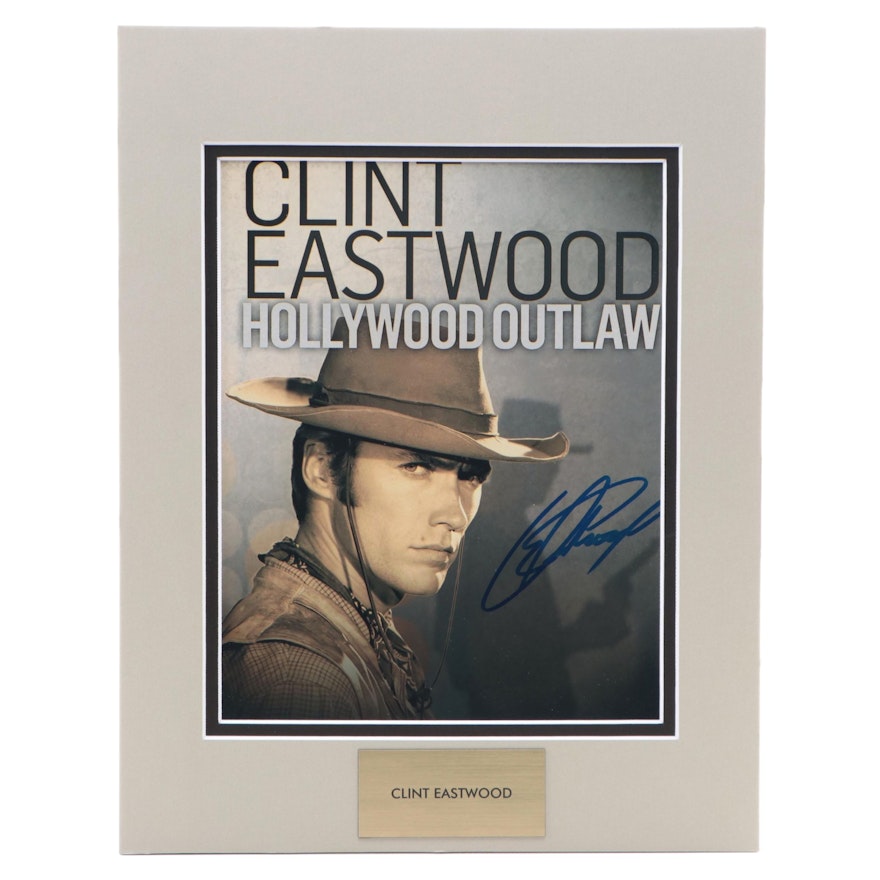 Clint Eastwood Signed "Hollywood Outlaw" Giclée in Mat Frame