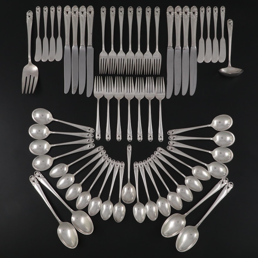 International Silver "Spring Glory" Sterling Silver Flatware, Mid to Late 20th C