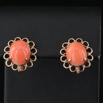 Vintage 14K Coral Earrings