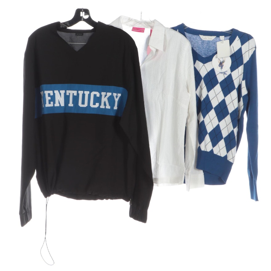 University of Kentucky Men's V-Neck Pullover, Women's V-Neck Sweater & White Top