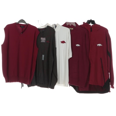 Men's Arkansas Razorbacks Jacket, Quarter Zip, Polo, Sweater, and Vest