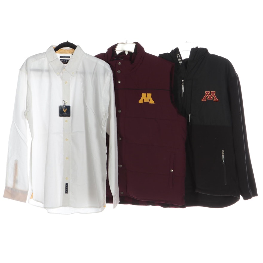 Men's University of Minnesota Fleece Jacket and Vest with Other Shirt