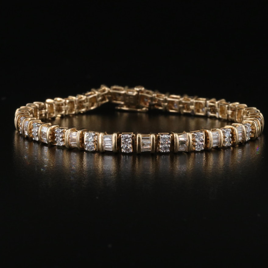 14K 2.95 CTW Diamond Line Bracelet