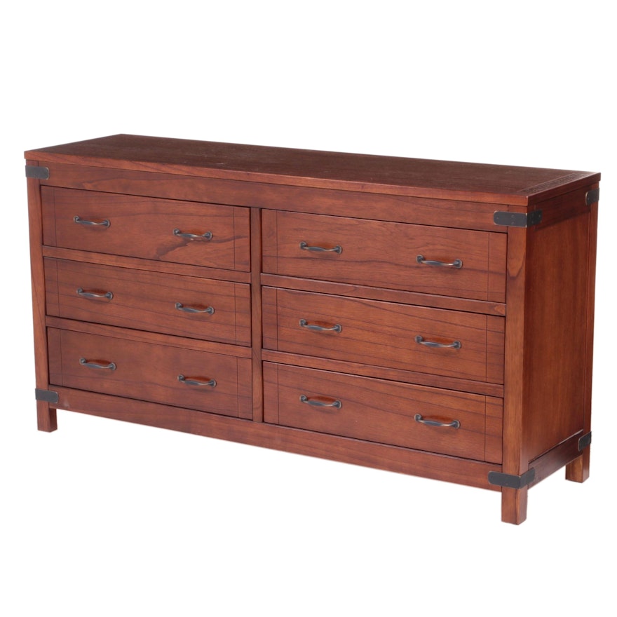 Arhaus Furniture Oak and Metal-Mounted Dresser