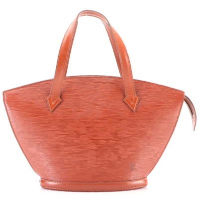 Louis Vuitton Saint Jacques Handbag in Kenyan Fawn Epi and Smooth Leather