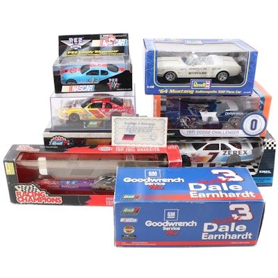 Revell, Ertl, Atlas with Other Diecast Model Race Cars and PEZ Candy Dispenser