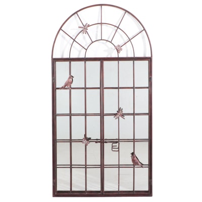 Uttermost Patinated Metal Window-Form MIrror