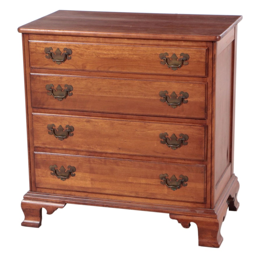 Willett Chippendale Style Cherrywood Four-Drawer Chest, Mid-20th Century