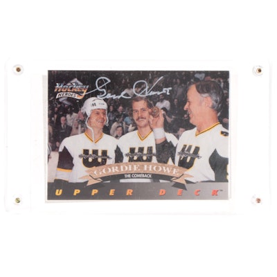 1992-93 Upper Deck Gordie Howe Signed Hockey Heroes Card
