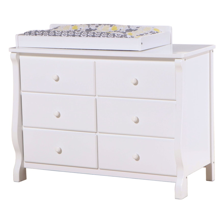 Delta Children's Products White-Painted Six-Drawer Chest with Changing Top