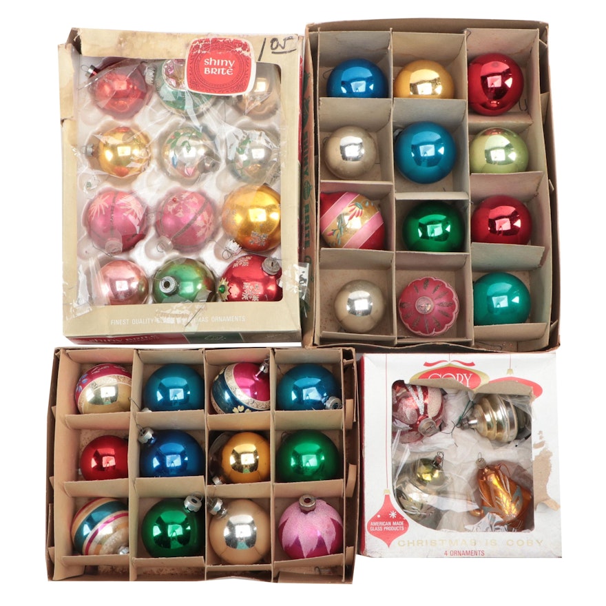 Shiny Brite, West German and Other Mid-Century Glass Christmas Ornaments