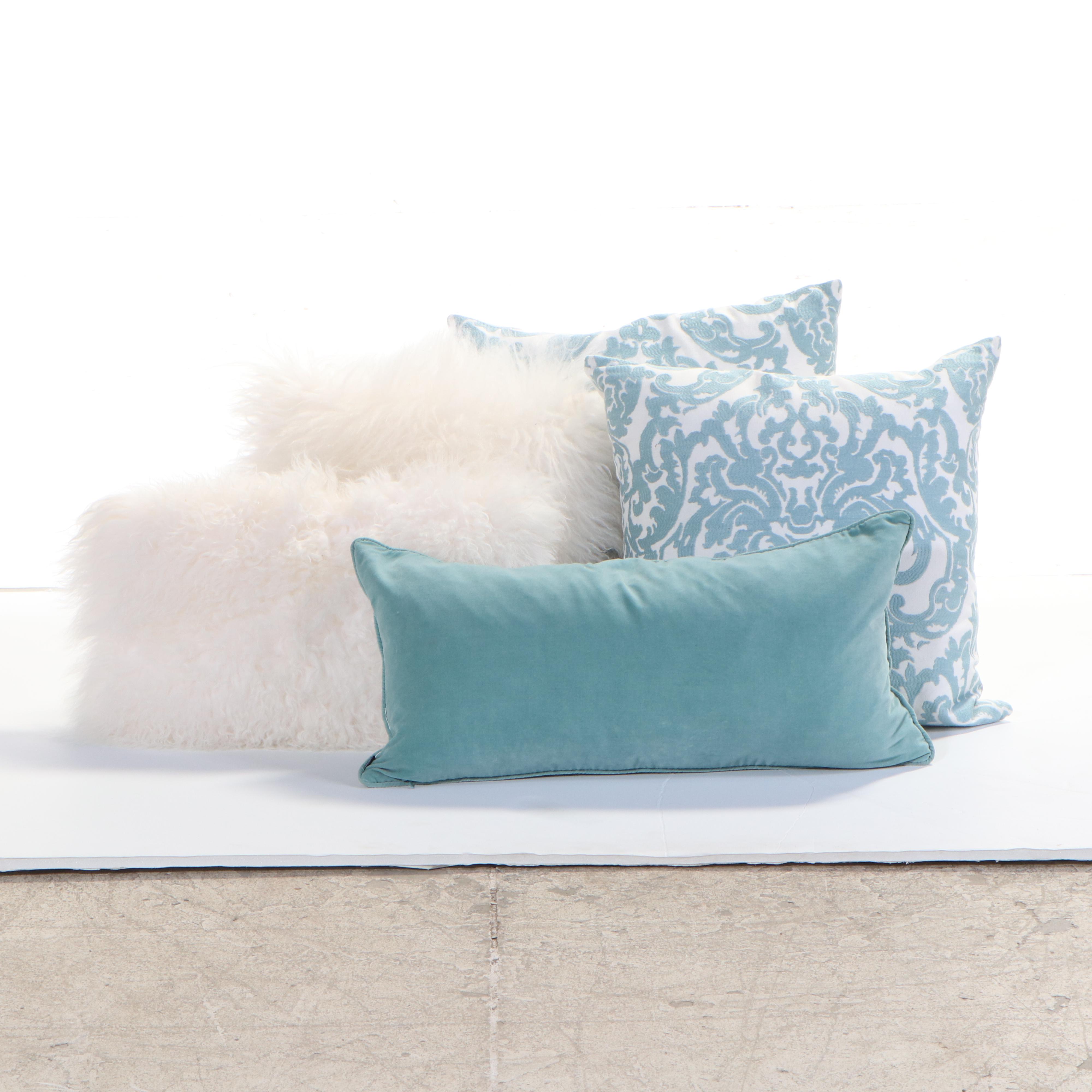 Cynthia Rowley Faux Fur Accent and Other Decorative Throw Pillows EBTH