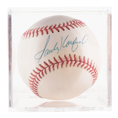 Sandy Koufax L.A. Dodgers Signed Rawlings Official National League Baseball