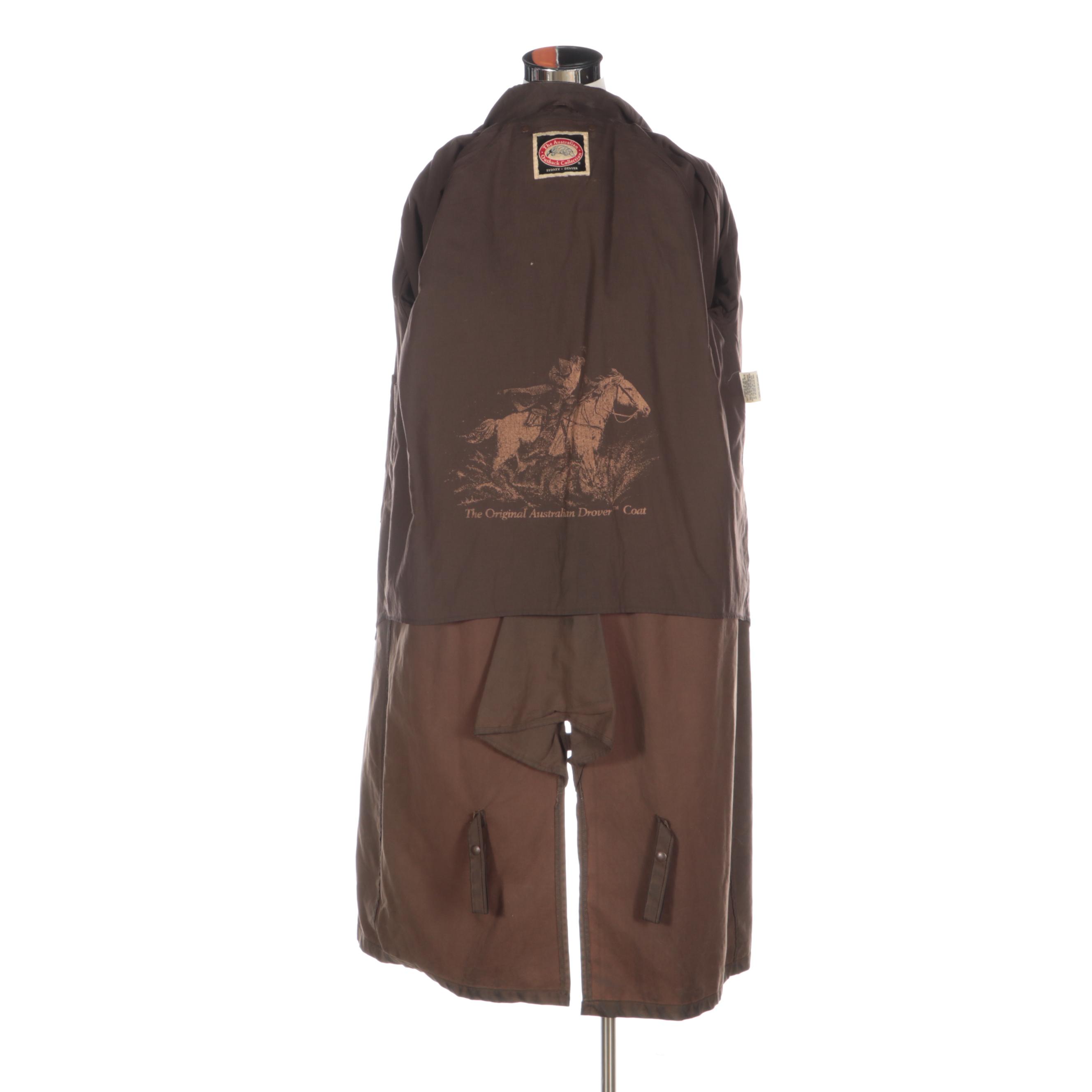 Men's The Australian Outback Collection Original Oilskin Drover Coat EBTH