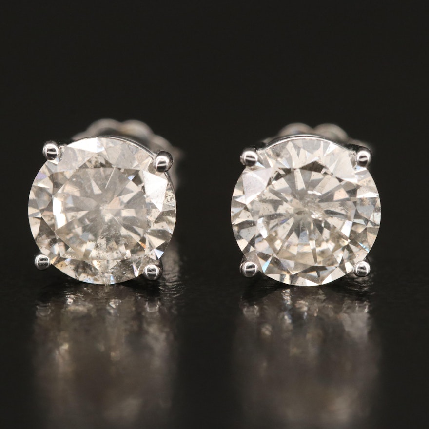 14K 3.09 CTW Diamond Stud Earrings