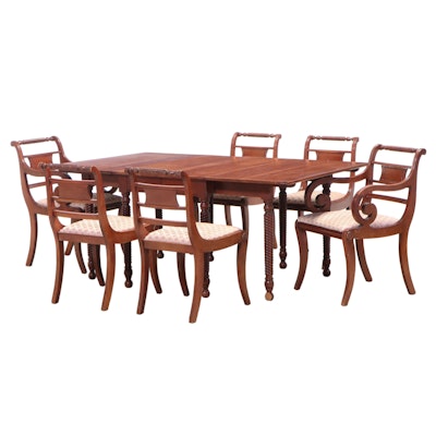 Seven-Piece Classical Style Cherrywood Dining Set, Including Willett