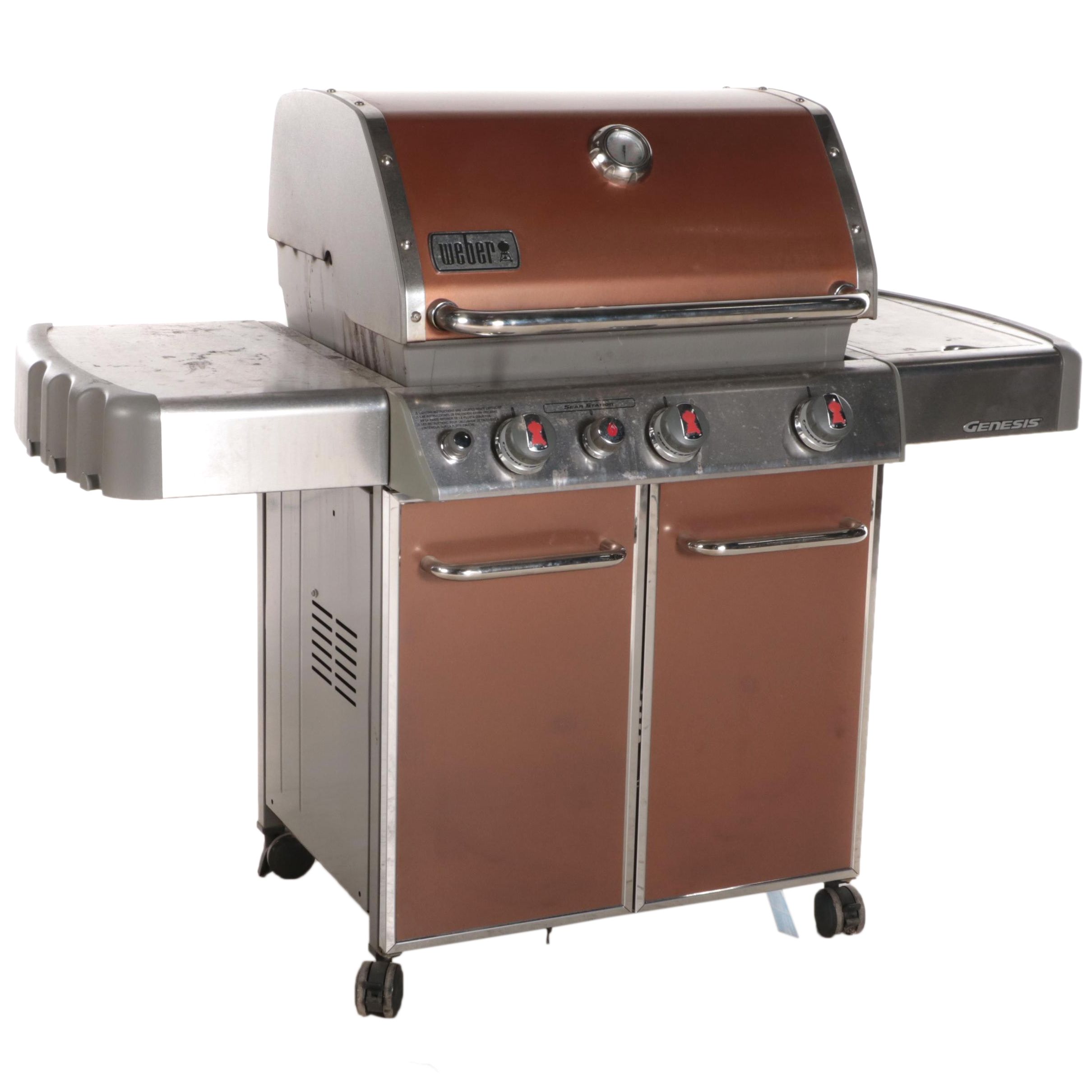 er Genesis Copper Gas Grill With Cleaning Tools EBTH