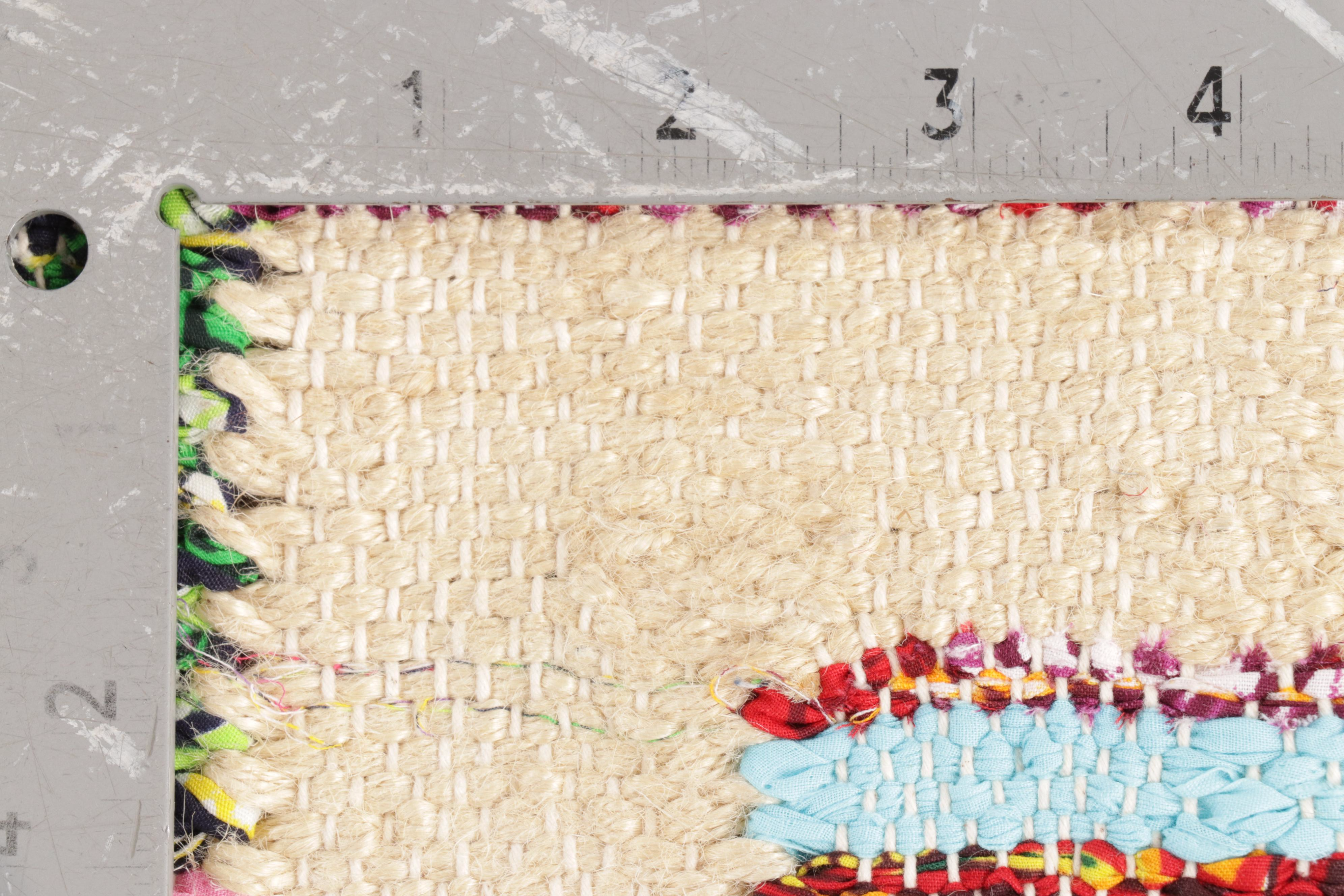9' x 12'1 Handwoven Indian Rag Rug Room Sized Rug | EBTH