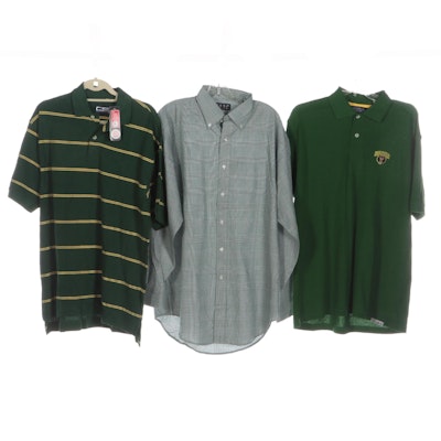 Men's Baylor University and Other Polo Shirts with Button-Down Shirt