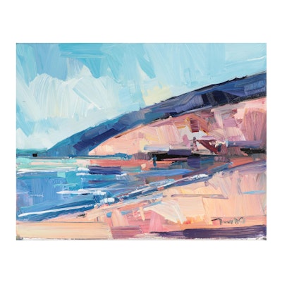 Jose Trujillo Still Life Oil Painting "Sandy Beach," 2022