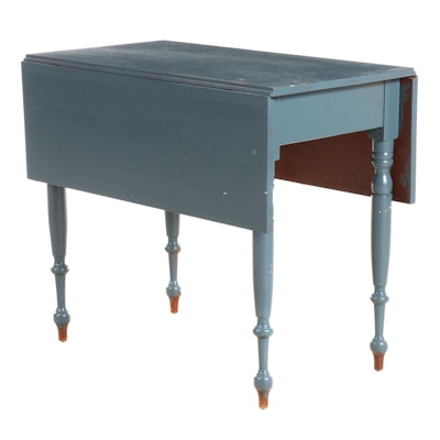 American Primitive Painted Drop-Leaf Table, Late 19th Century