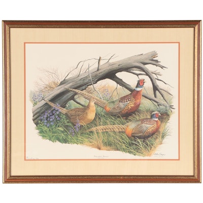 Arthur Singer Offset Lithograph "Ring-necked Pheasant"