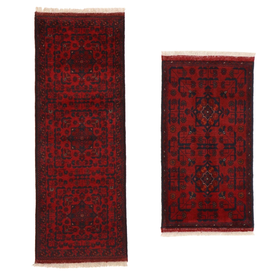 1'8 x 5' Hand-Knotted Afghan Kunduz Carpet Runner and Accent Rug