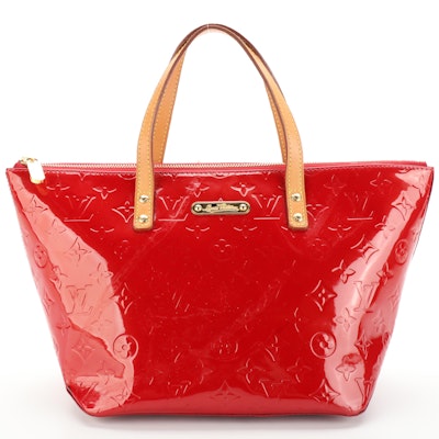 Louis Vuitton Bellevue Bag in Monogram Vernis and Vachetta Leather