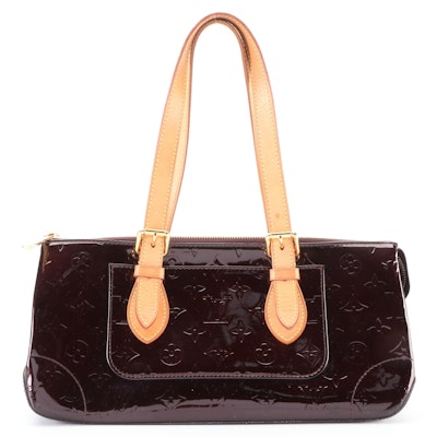 Louis Vuitton Rosewood Bag in Amarante Monogram Vernis