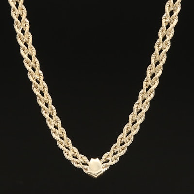 10K Double Braid Chain Necklace