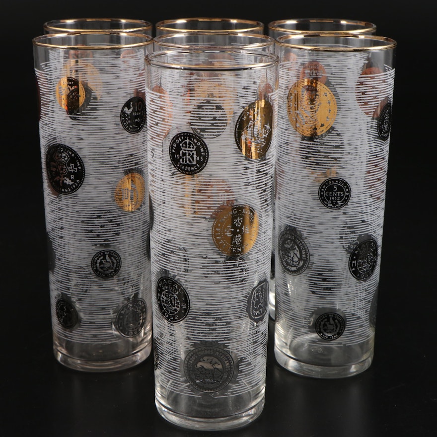 Libbey Party Time "Coins" Flat Tumblers