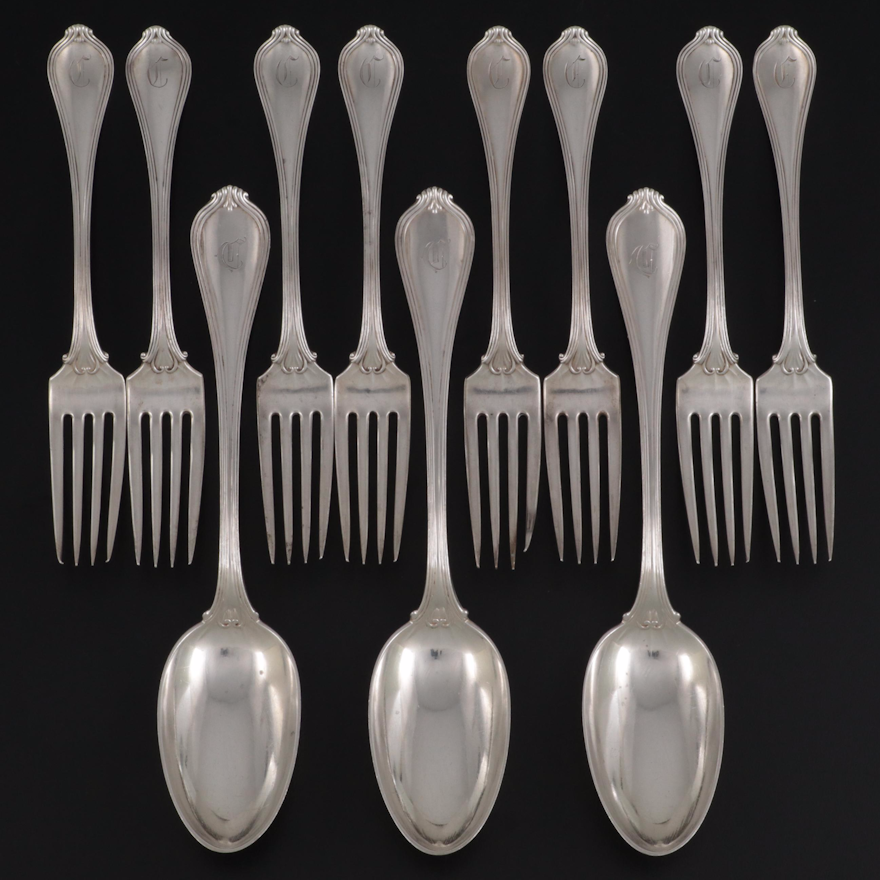 Towle "Paul Revere" Sterling Silver Tablespoons and Forks, Early 20th Century