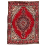 9'8 x 13' Hand-Knotted Persian Tabriz Room Sized Rug, 1960s