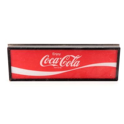 Coca-Cola Illuminated Steel and Acrylic Sign, Mid to Late 20th Century