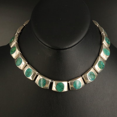 Mexican Sterling Turquoise Necklace