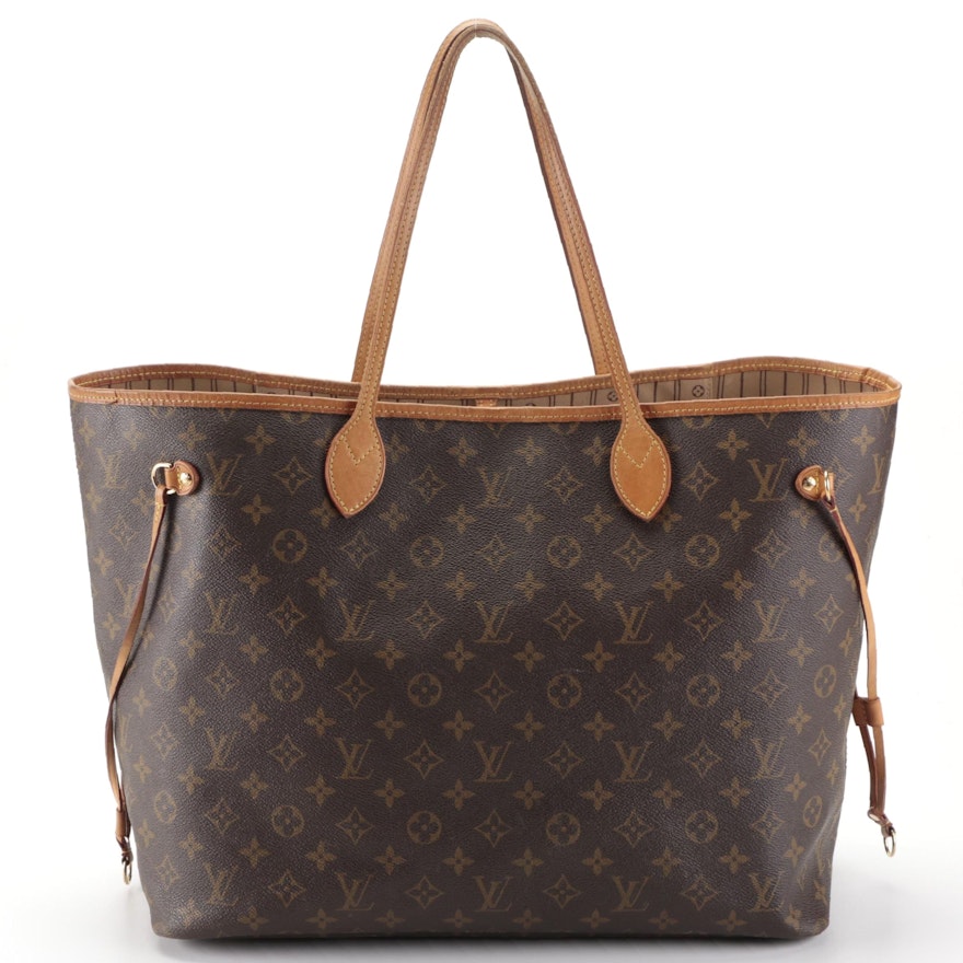 Louis Vuitton Neverfull GM Tote Bag in Monogram Canvas and Vachetta Leather