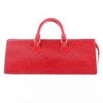 Louis Vuitton Sac Triangle in Castilian Red Epi and Smooth Leather