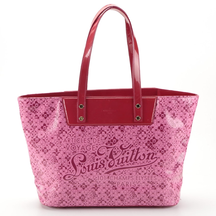 Louis Vuitton Limited Edition Voyage PM Tote in Cosmic Blossoms Vinyl and Vernis
