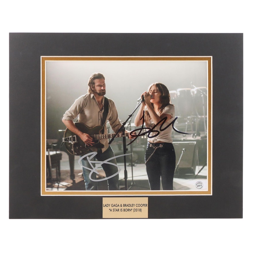 Lady Gaga and Bradley Cooper Signed "A Star is Born" Giclée in Mat Frame