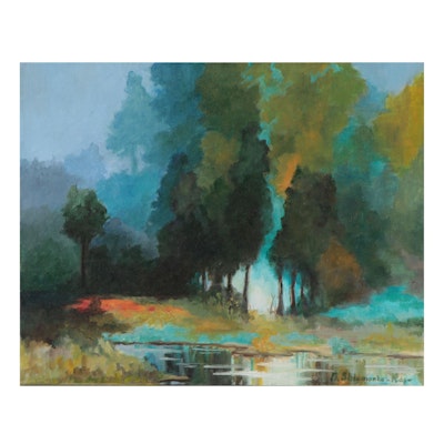 Nataliya Shlomenko Oil Painting "Landscape," 2022