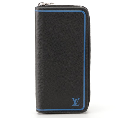Louis Vuitton Zippy Vertical Wallet in Two-Tone Taïga Leather with Box