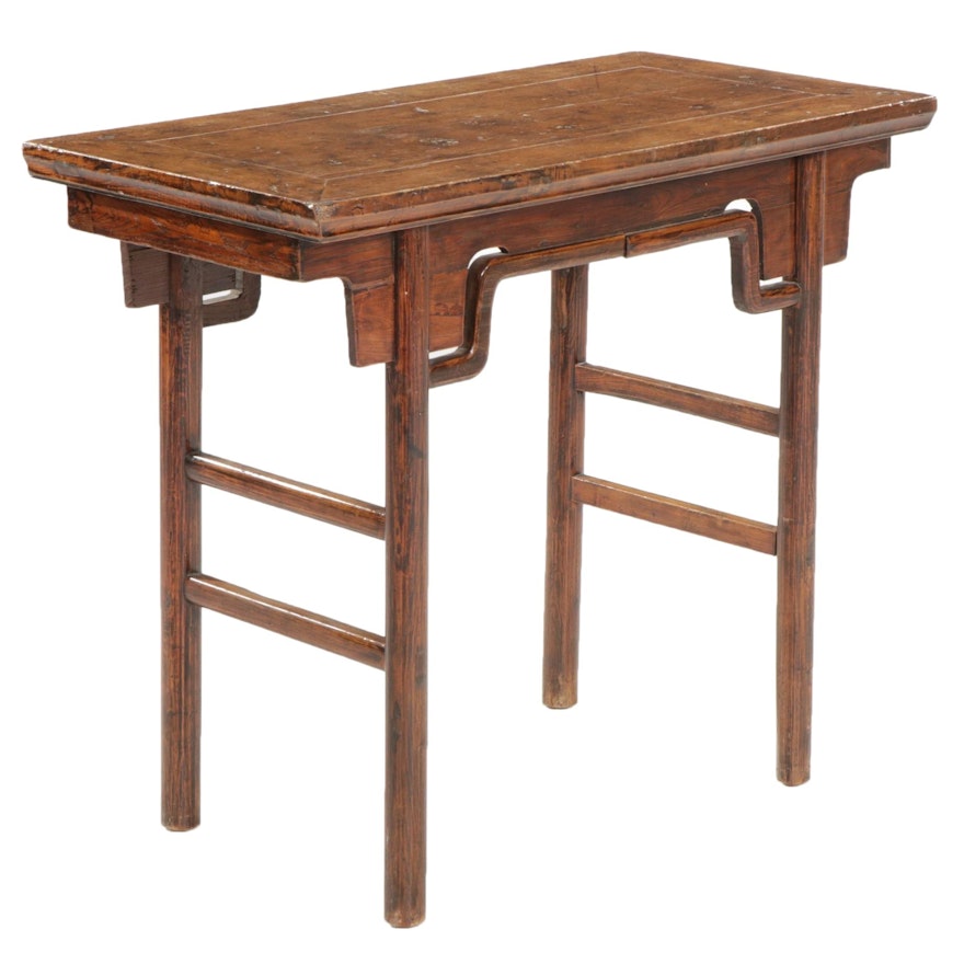 Chinese Elm Side Table, 20th Century