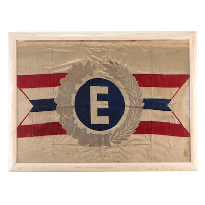 World War II Era U.S. Army-Navy "E" Excellence in Production Award Flag