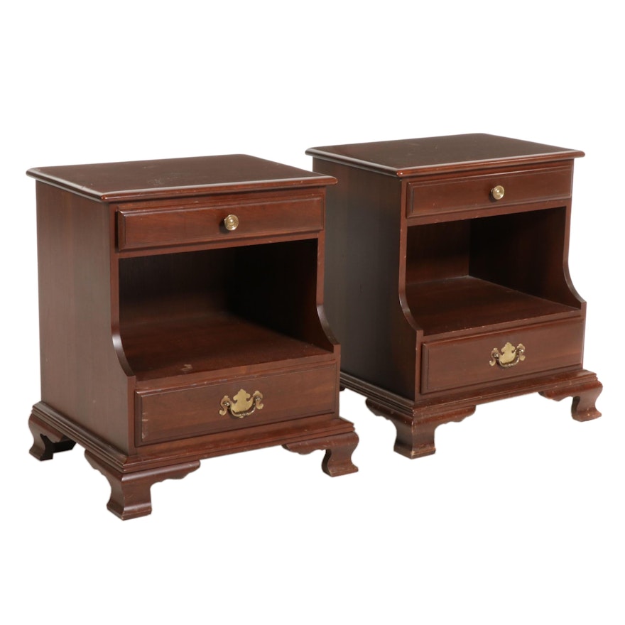Pair of Ethan Allen "Sheffield" Cherry Nightstands, Mid to Late 20th Century