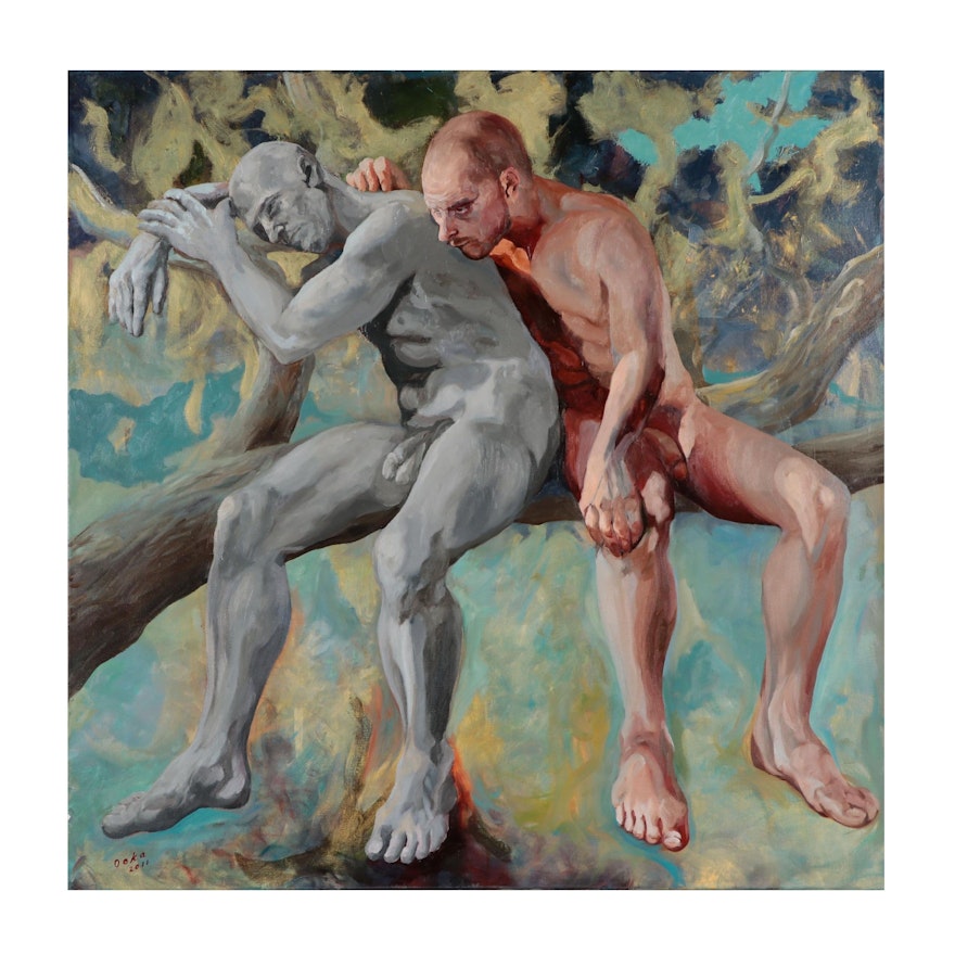 Kaz Ooka Large-Scale Oil Painting "Empathie," 2011