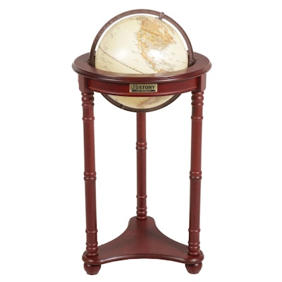 The History Channel Club Globe in Cherry-Stained Wood Stand
