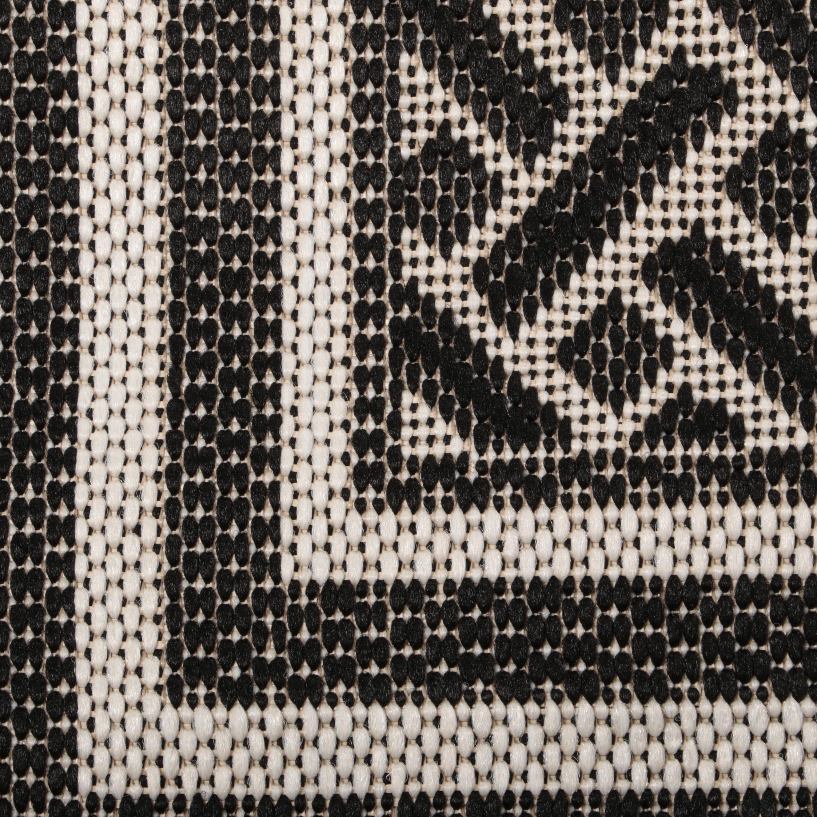 5'5 x 7'6 Machine Made Gertmenian "Naples" Ace Border Black and White