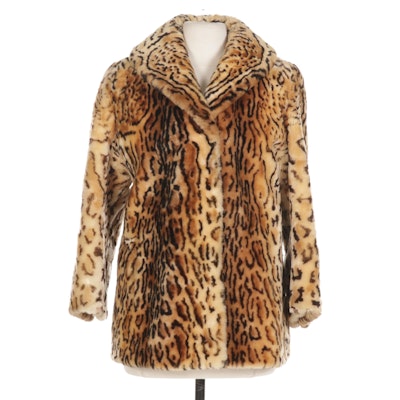 Leopard Dyed Mouton Fur Jacket