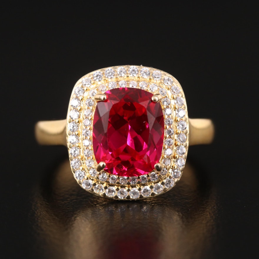 Sterling Ruby and Cubic Zirconia Ring