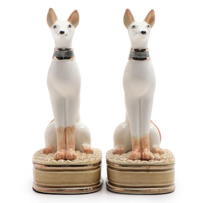 Pair of Porcelain  Dog Figurines
